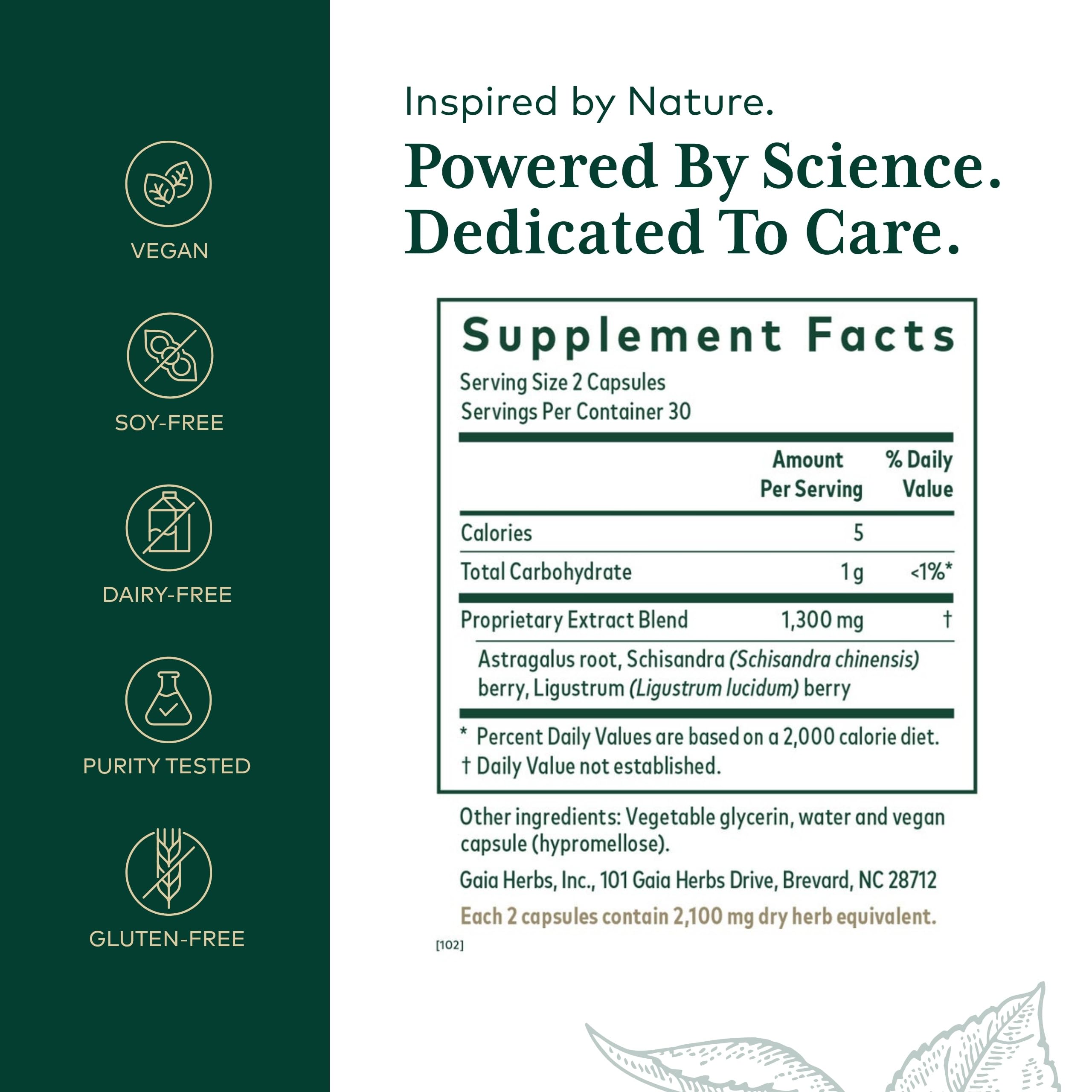 GAIA HERBS PRO 3-in-1 Immune Formula - Stress & Immune Support - 60 Liquid Phyto-Caps