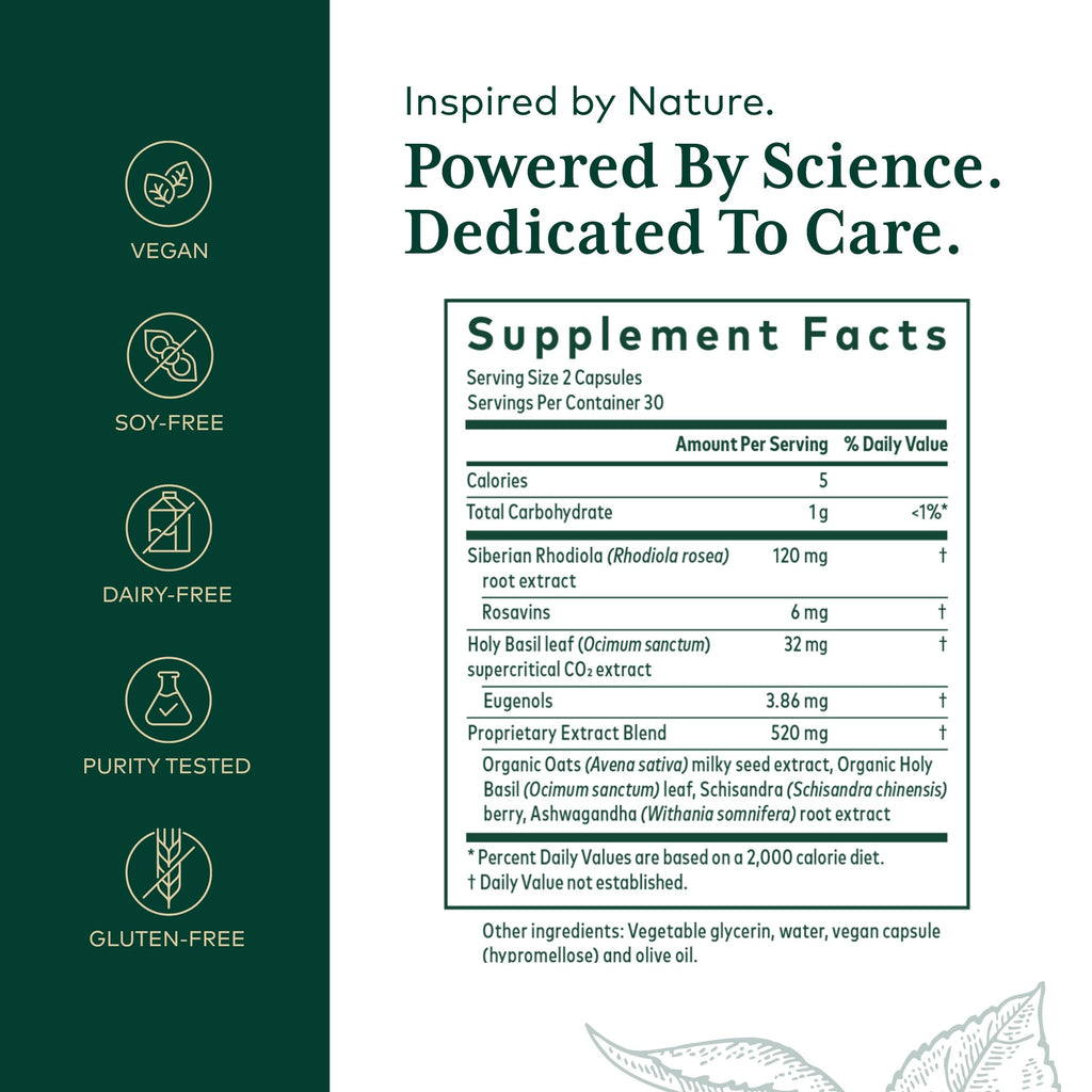 GAIA HERBS PRO Daytime HPA - Adaptogen & Nervous System Support | 60 Liquid Phyto-Caps
