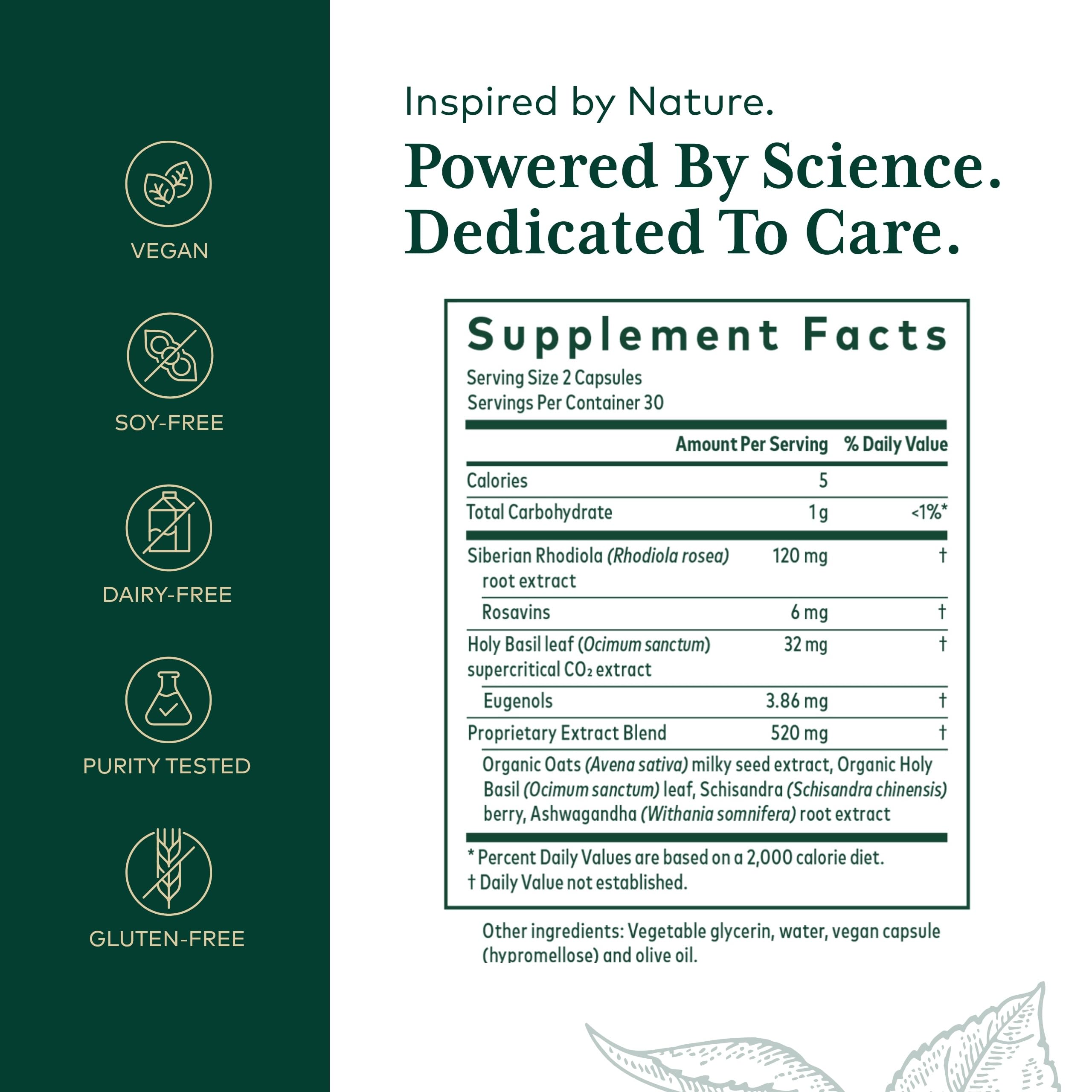 GAIA HERBS PRO Daytime HPA - Adaptogen & Nervous System Support | 60 Liquid Phyto-Caps