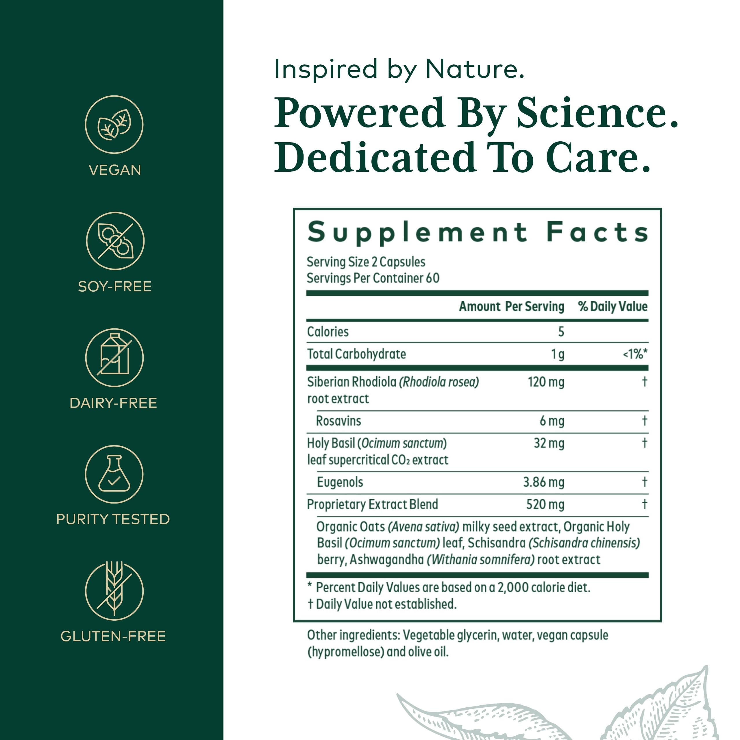 GAIA HERBS PRO Daytime HPA — Adaptogen & Nervous System Support (120 Liquid Phyto-Caps)