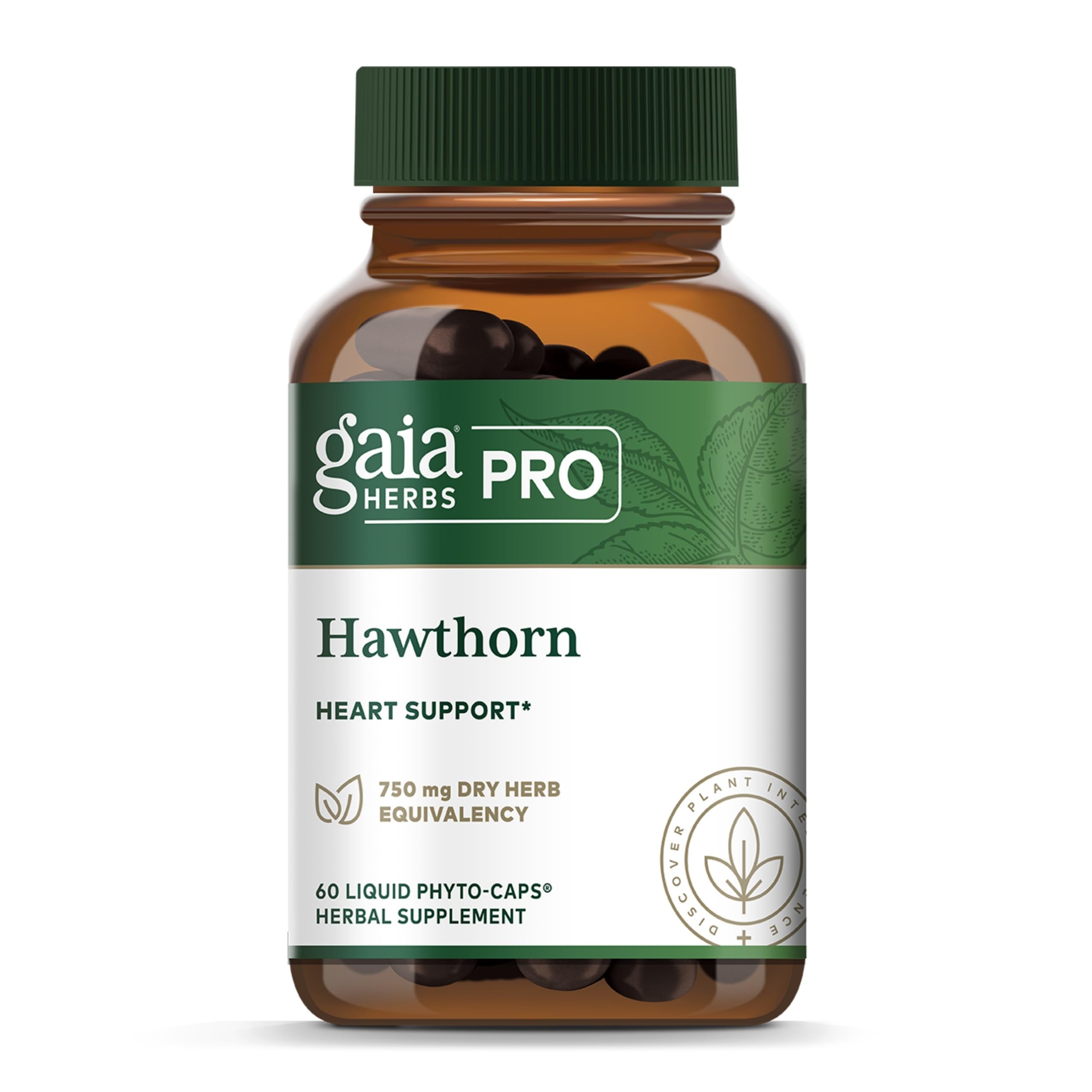 GAIA HERBS PRO Hawthorn – Cardiovascular & Circulation Support – Organic Hawthorn Berry, 60 Liquid Phyto-Capsules