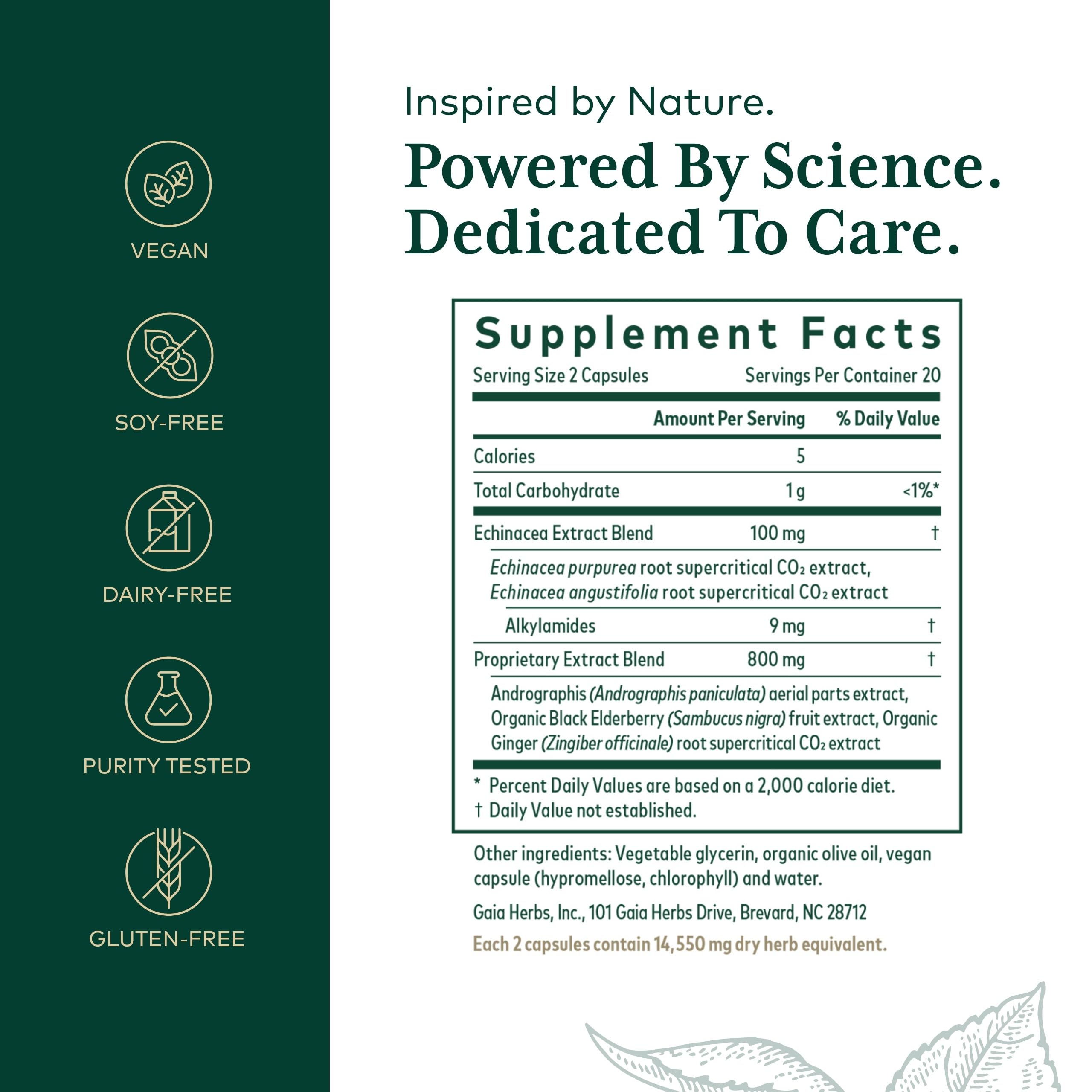 Gaia Herbs Pro Immune Activator - Immune Support (Echinacea, Elderberry)