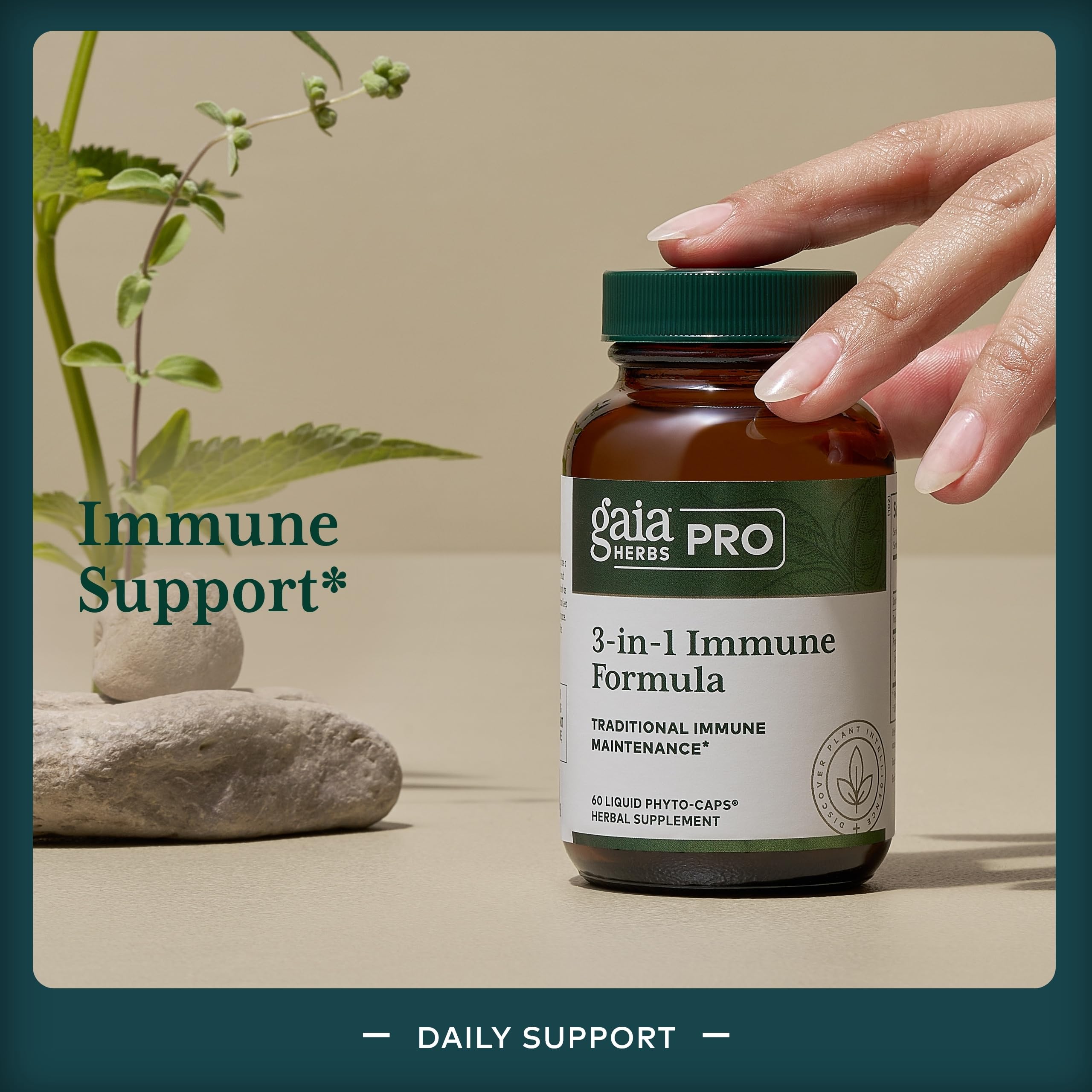 GAIA HERBS PRO 3-in-1 Immune Formula - Stress & Immune Support - 60 Liquid Phyto-Caps