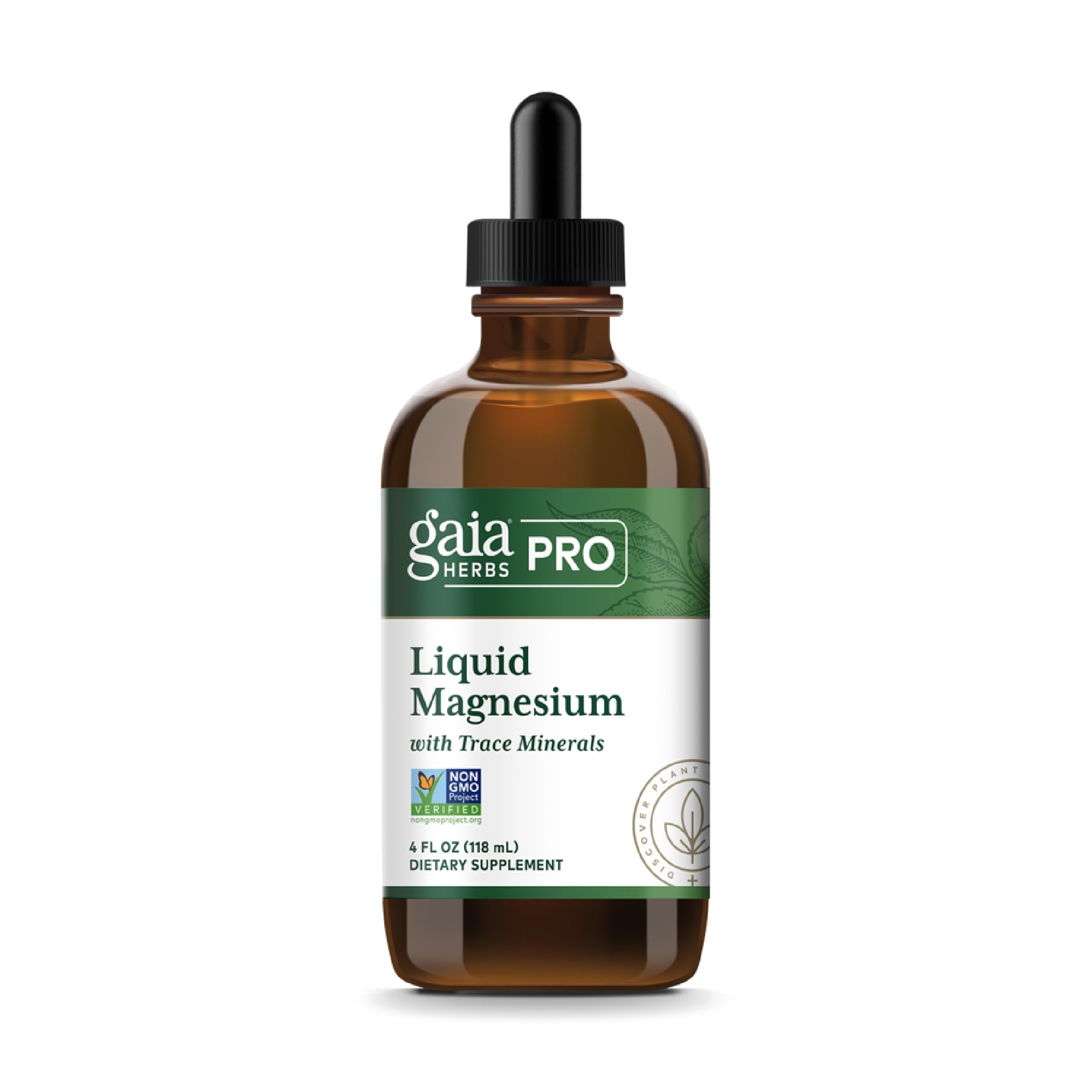 Gaia Herbs Pro Liquid Magnesium with Trace Minerals – Cellular Energy & DNA Support (4 fl oz, 48 Servings)