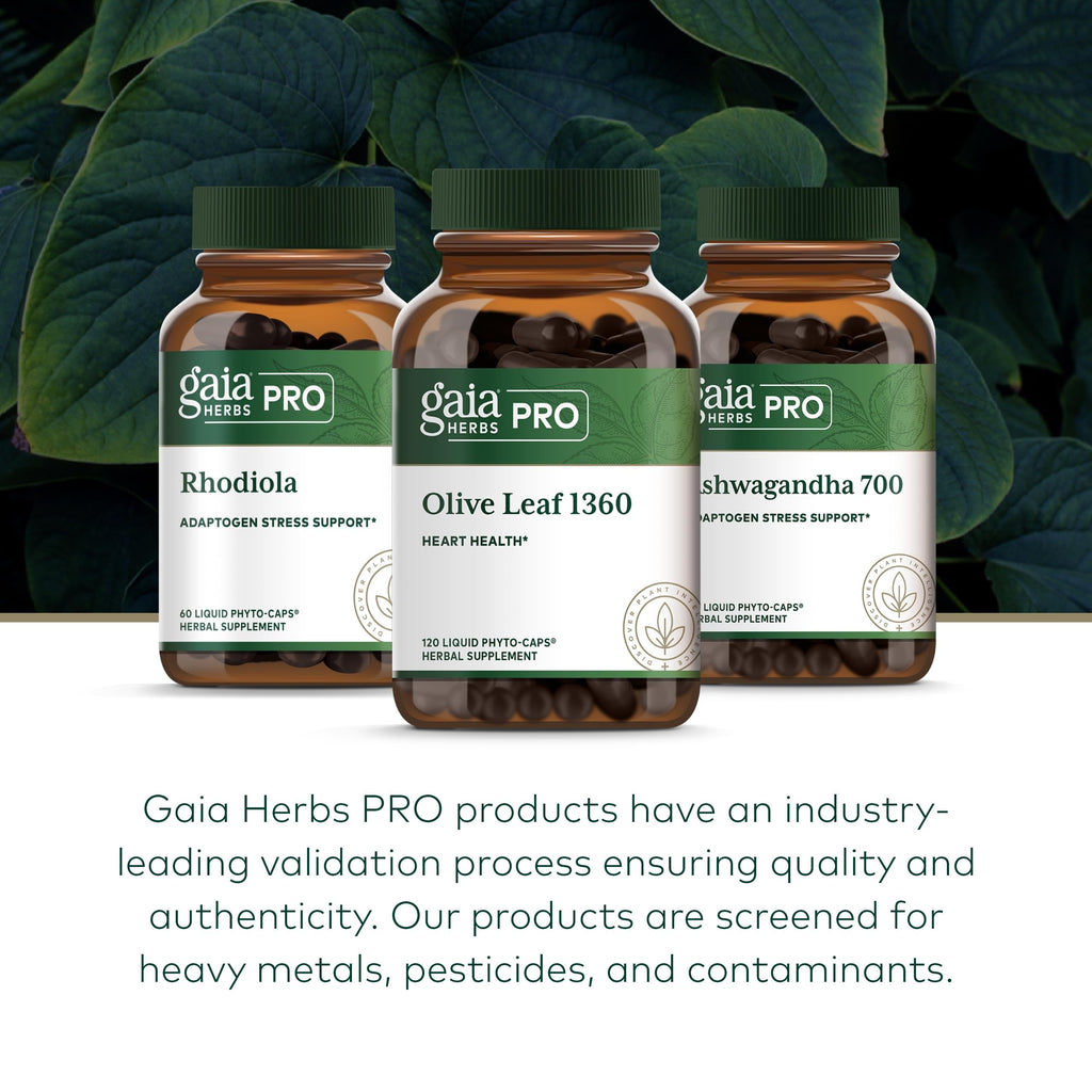 Gaia Herbs PRO Olive Leaf 1360 | Immune & Heart Health | Gluten-Free