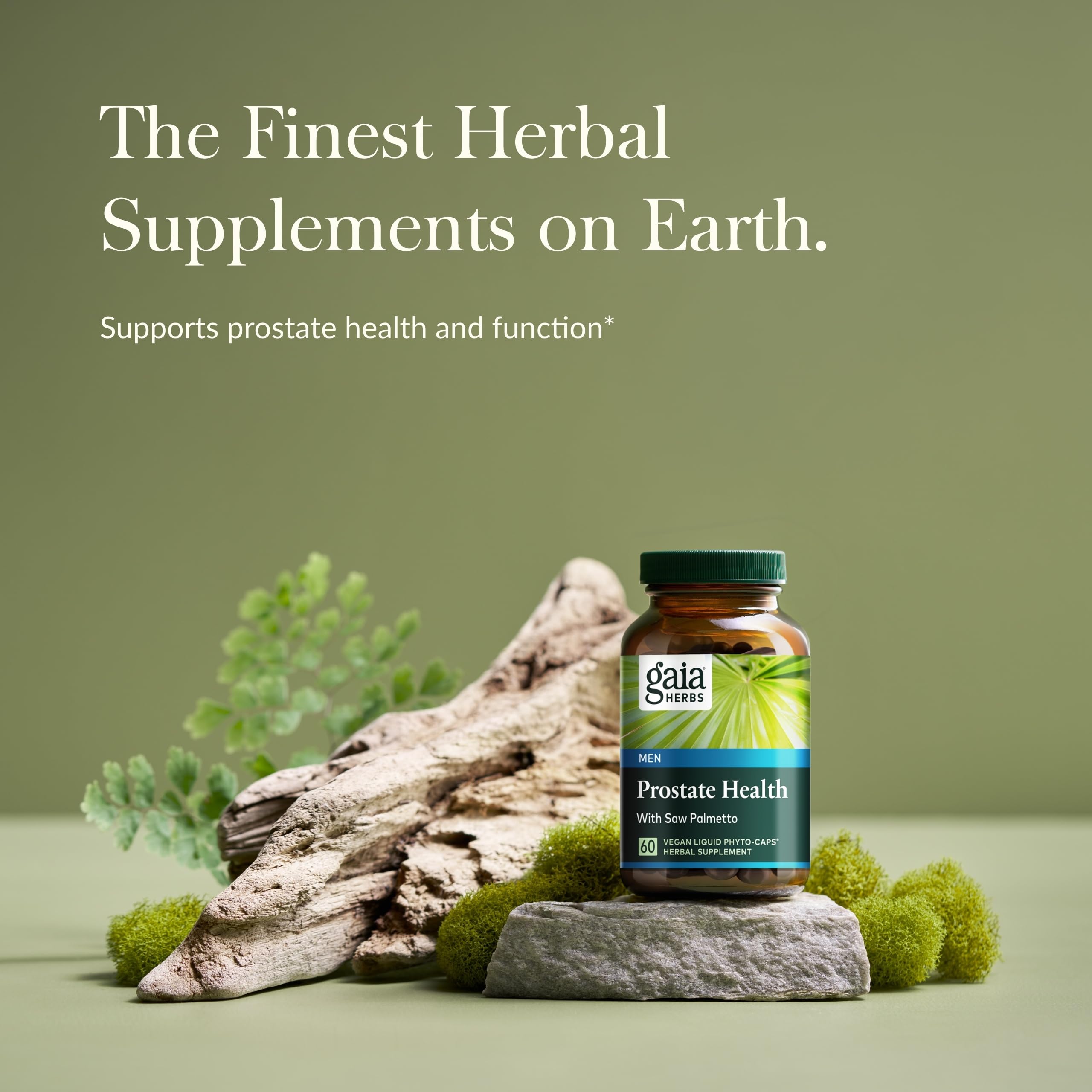 Gaia Herbs Prostate Health – Supports Prostate Function for Men – Saw Palmetto, Green Tea, Nettle Root & White Sage – 60 Vegan Liquid Phyto-Capsules