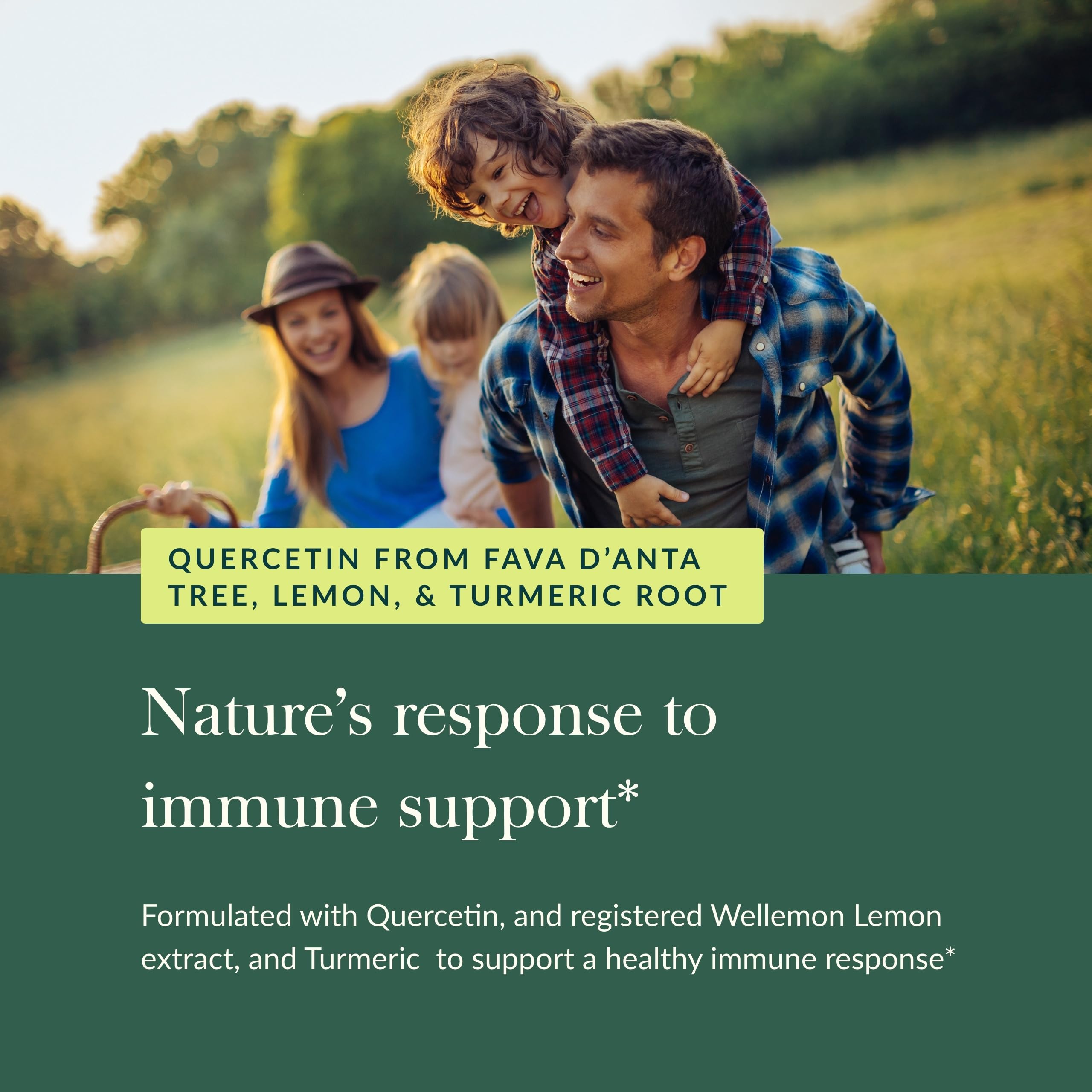 Gaia Herbs Quercetin Synergy - Immunity Support with Lemon Extract - 50 Vegan Capsules