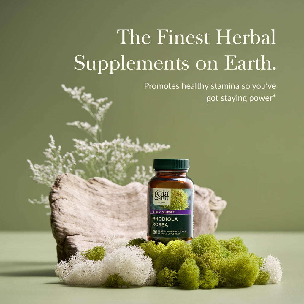 Gaia Herbs Rhodiola Rosea - Stress Support & Endurance | 60 Vegan Liquid Phyto-Capsules