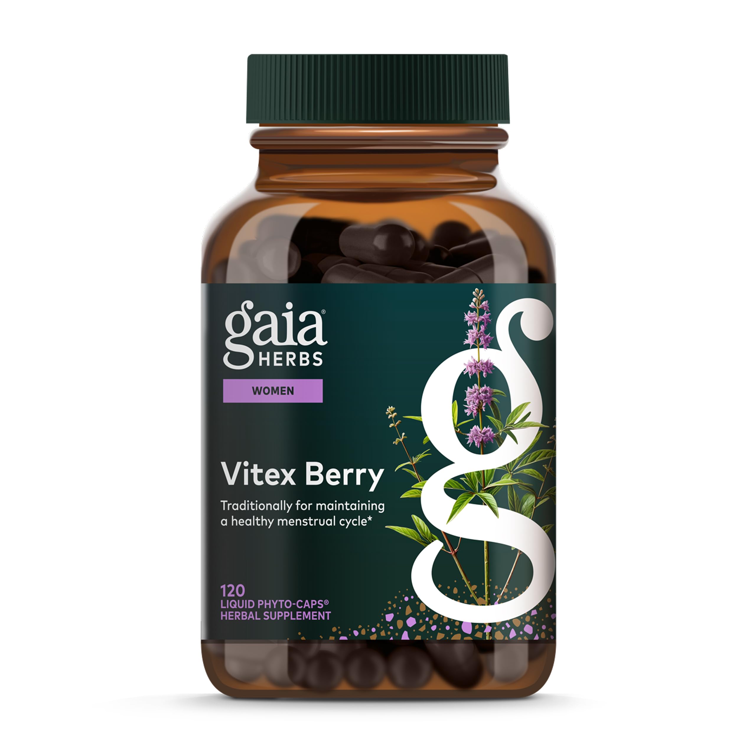 Gaia Herbs Vitex Berry - Hormone Balance Support for Women | 120 Vegan Liquid Phyto-Capsules