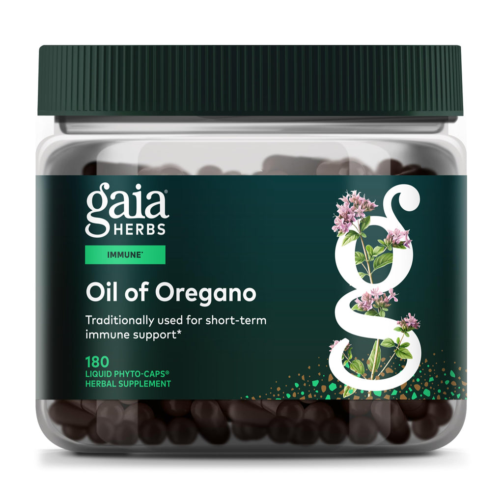 Gaia Herbs Oil of Oregano - Immune & Antioxidant Support - 180 Vegan Liquid Phyto-Caps