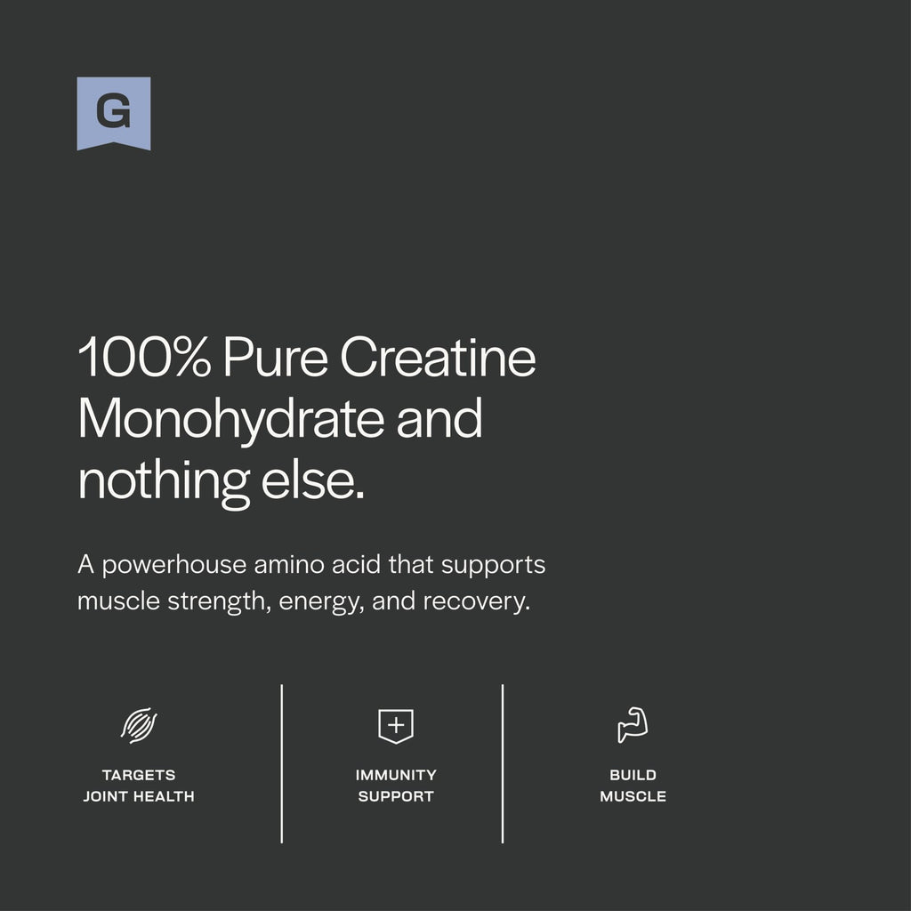 Gainful Creatine Powder – 5g Creatine Monohydrate per Serving, Unflavored, 28 Servings