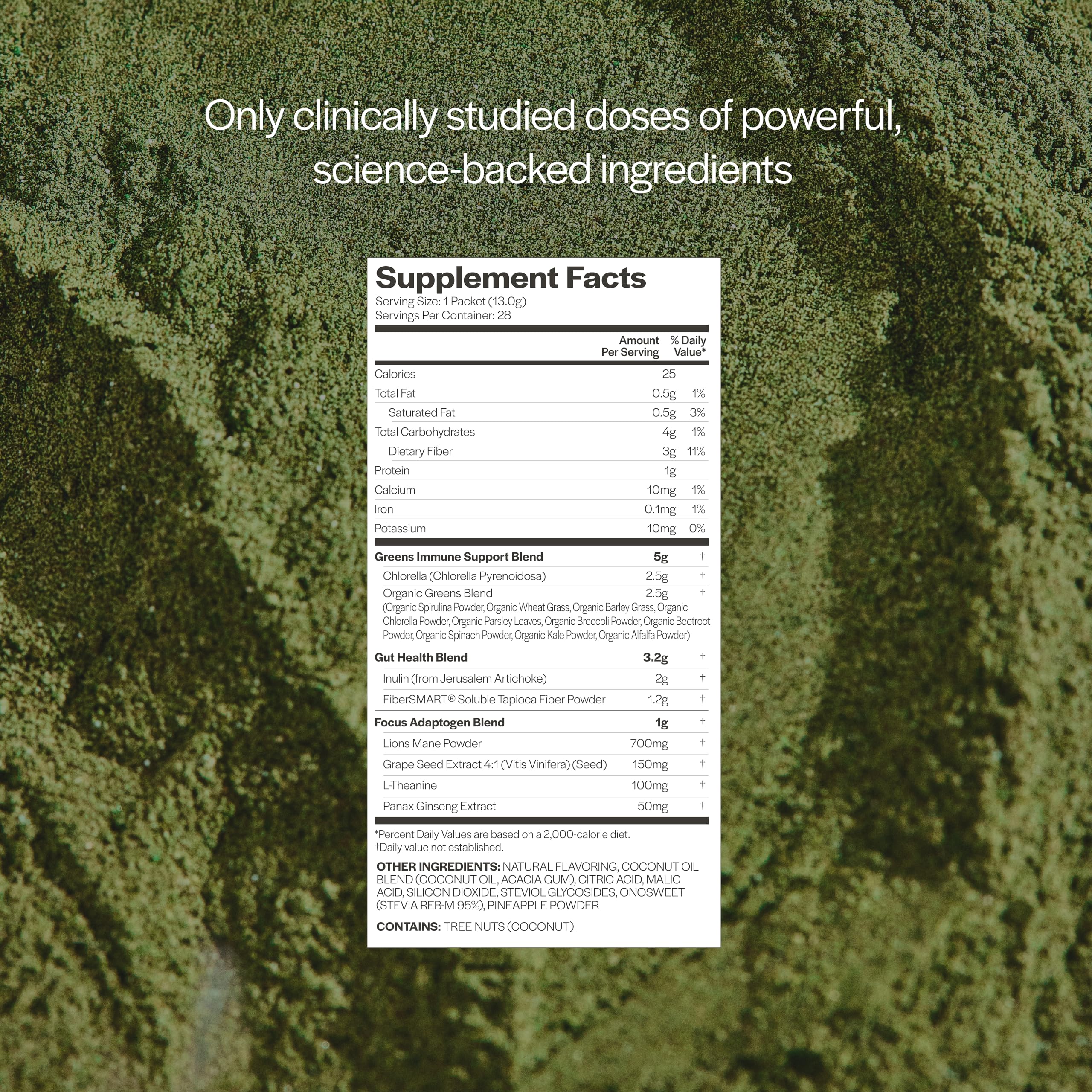 Gainful Daily Performance Greens Powder – Coconut Pineapple, Gut Health & Energy