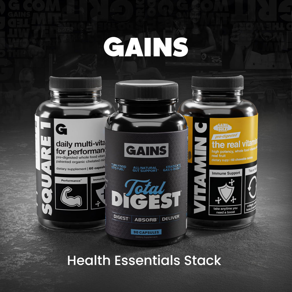 Gains in Bulk Elevated Nootropic – Herbal Energy, Ginkgo Biloba, B Vitamins, DMAE | Vegan, 60 Caps