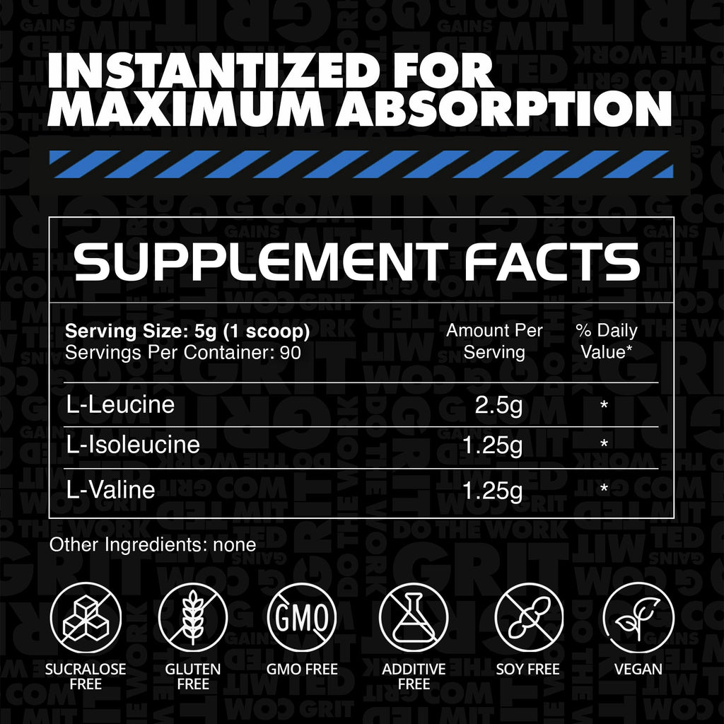 Gains in Bulk Plant-Based BCAA Powder – Vegan, Gluten-Free, Unflavored