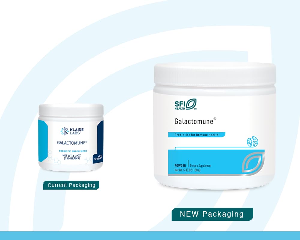 Klaire Labs Galactomune Powder – Immune Support, Prebiotic GOS + Beta-Glucan