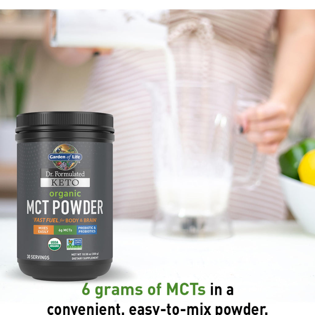 Garden of Life Dr Formulated Keto Organic MCT Powder - 6g MCTs, Probiotics