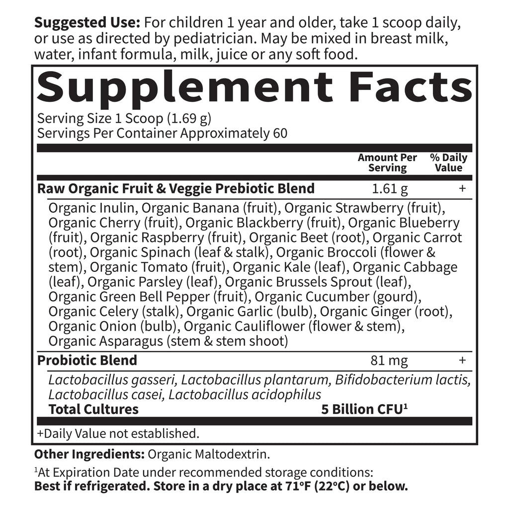 Garden of Life Organic Raw Probiotics for Kids – 5 Billion CFU, 60 Servings