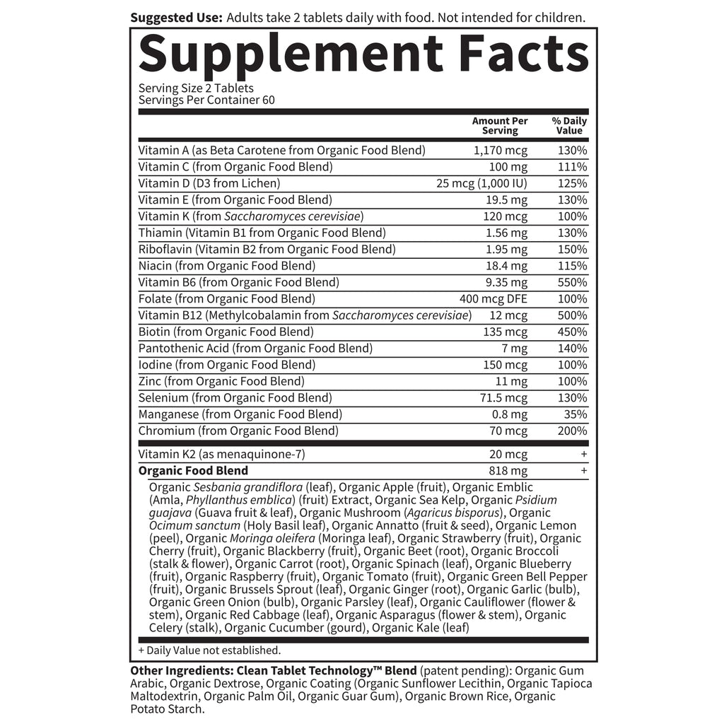 Garden of Life Organics Men's Multi – Certified Organic Vegan Multivitamin, 120 Tablets