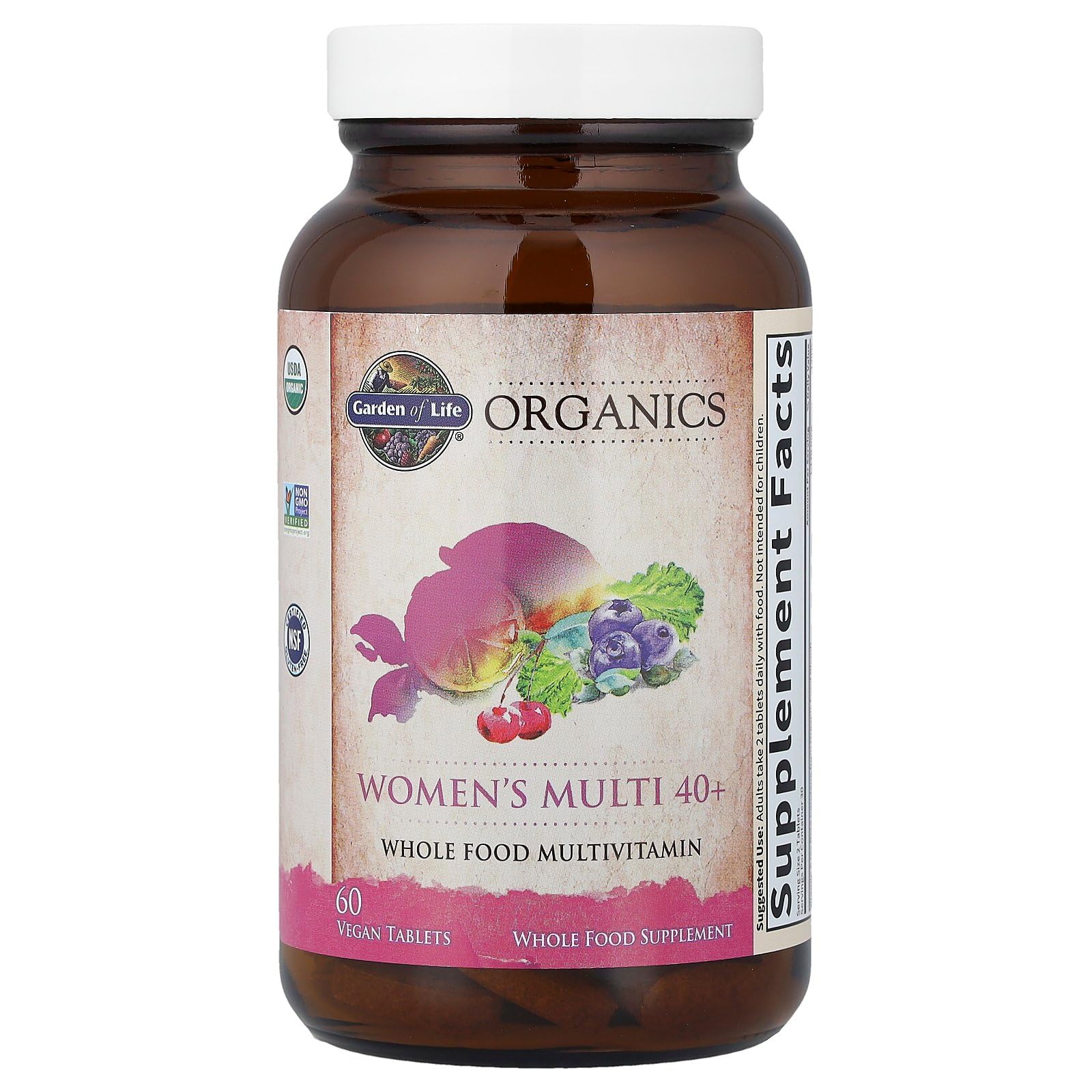 Garden of Life Organics Women 40+ Multivitamin – 60 Tablets, Vegan & Organic