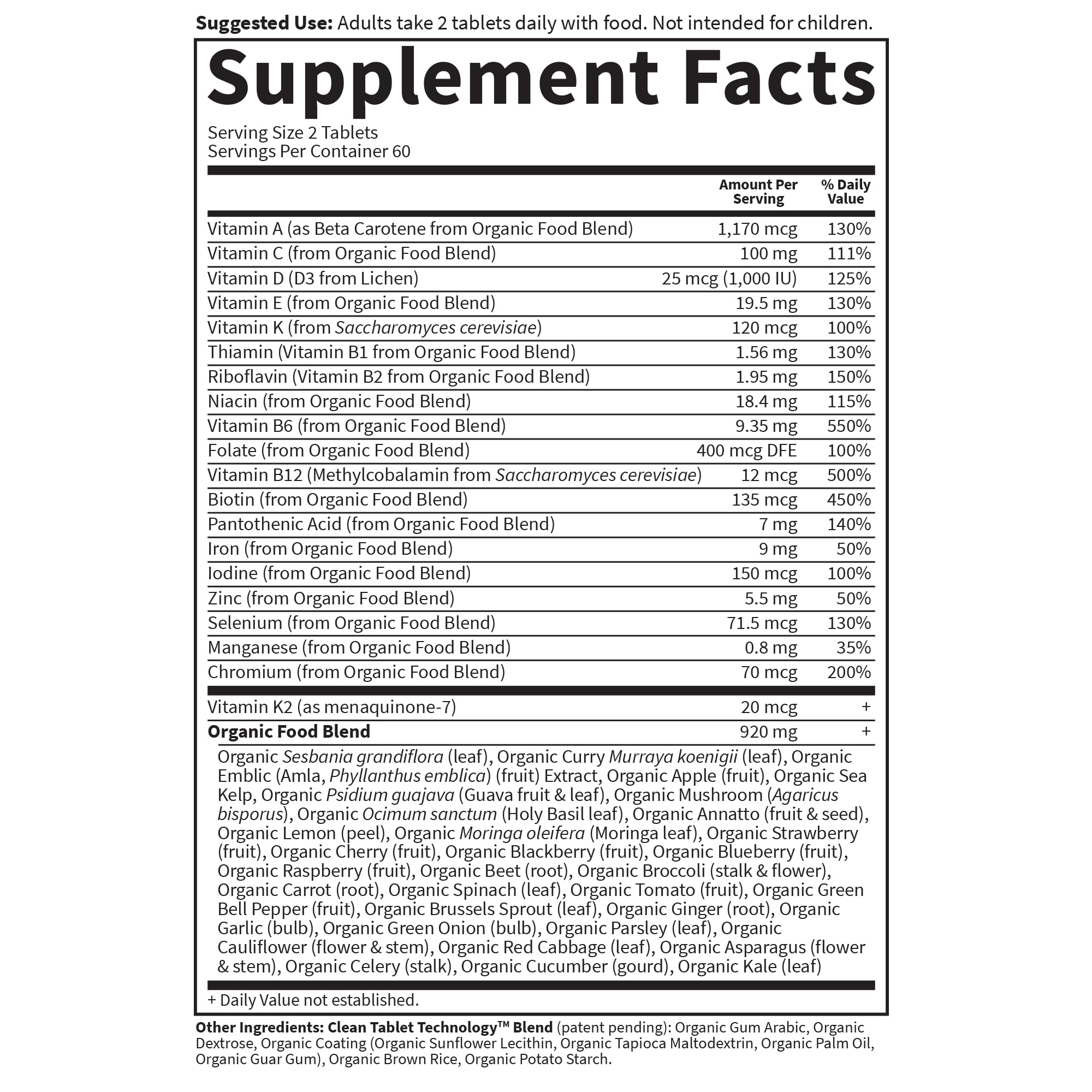 Garden of Life Organics Women’s Multi – Vegan Whole Food Multivitamin (120 Tablets)