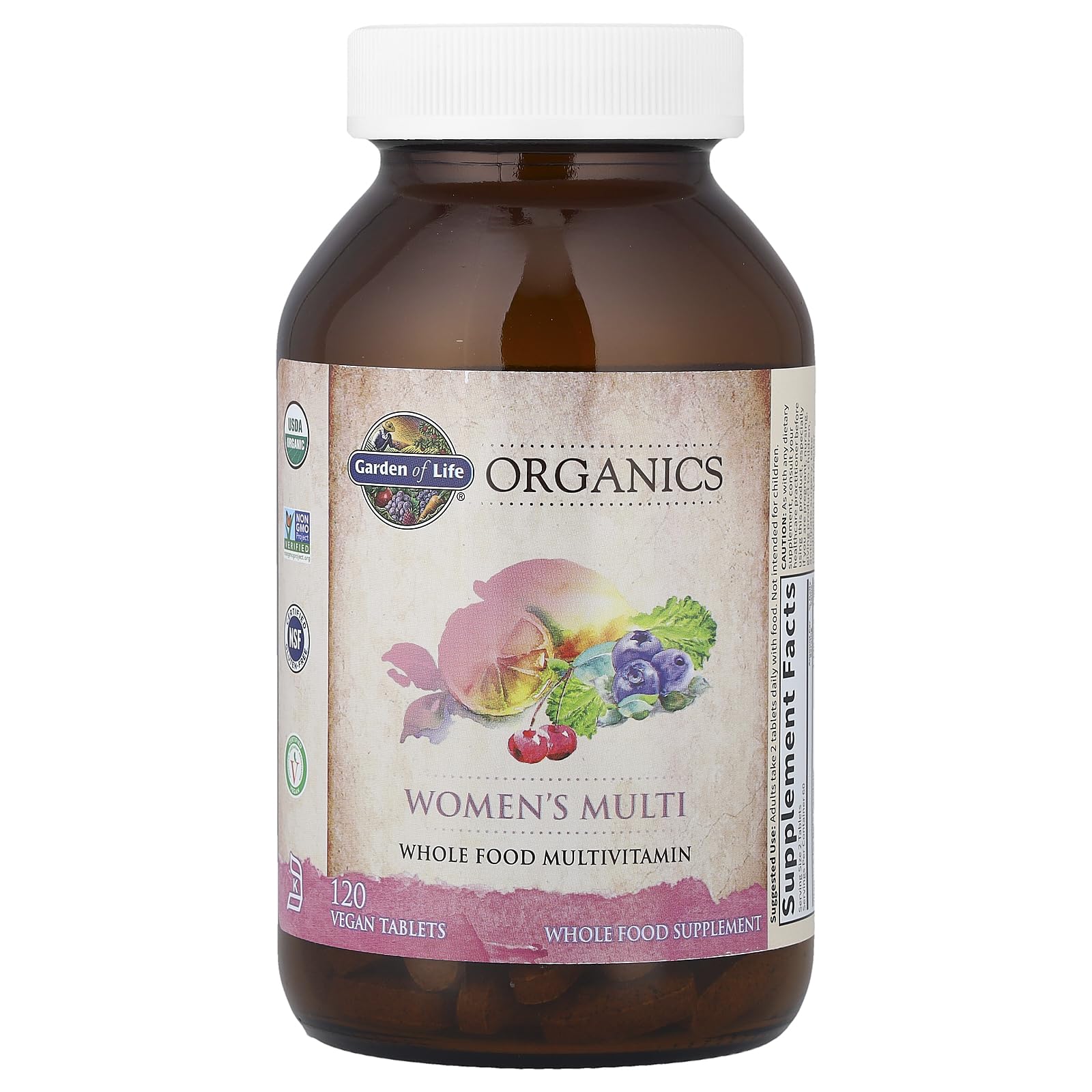 Garden of Life Organics Women’s Multi – Vegan Whole Food Multivitamin (120 Tablets)