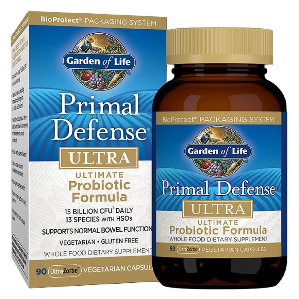 Garden of Life Primal Defense Ultra Probiotics – 15B CFU, 13 Strains, HSOs