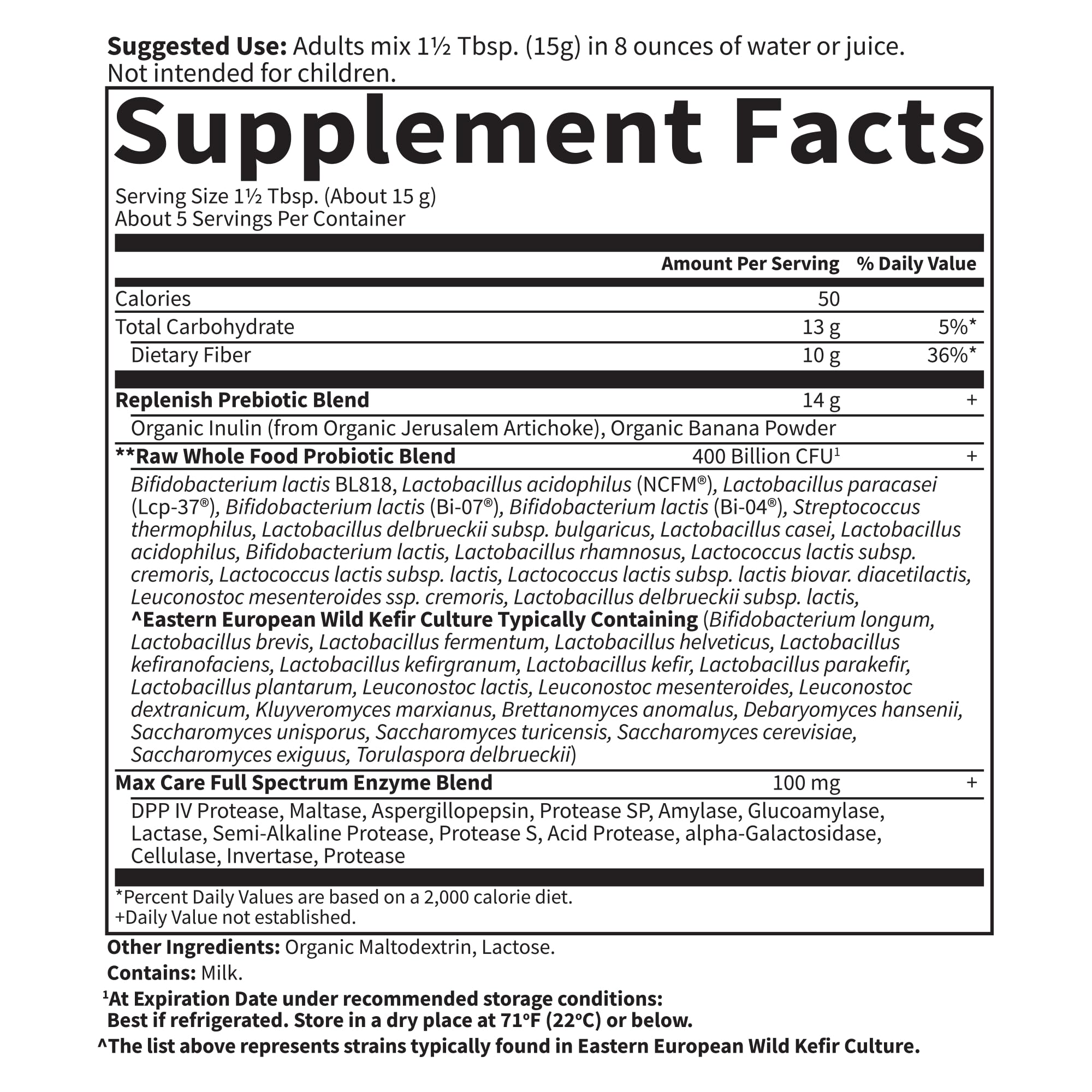 Garden of Life Probiotic Powder Banana - 400B CFU, 5-Day Immune Support