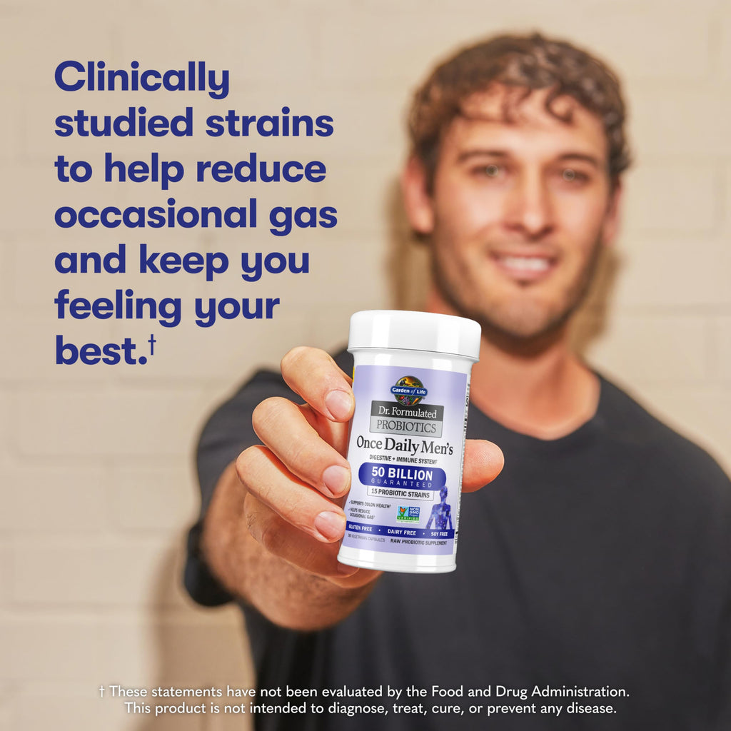 Garden of Life Probiotics for Men - 50B CFU, 15 Strains, 30 Capsules