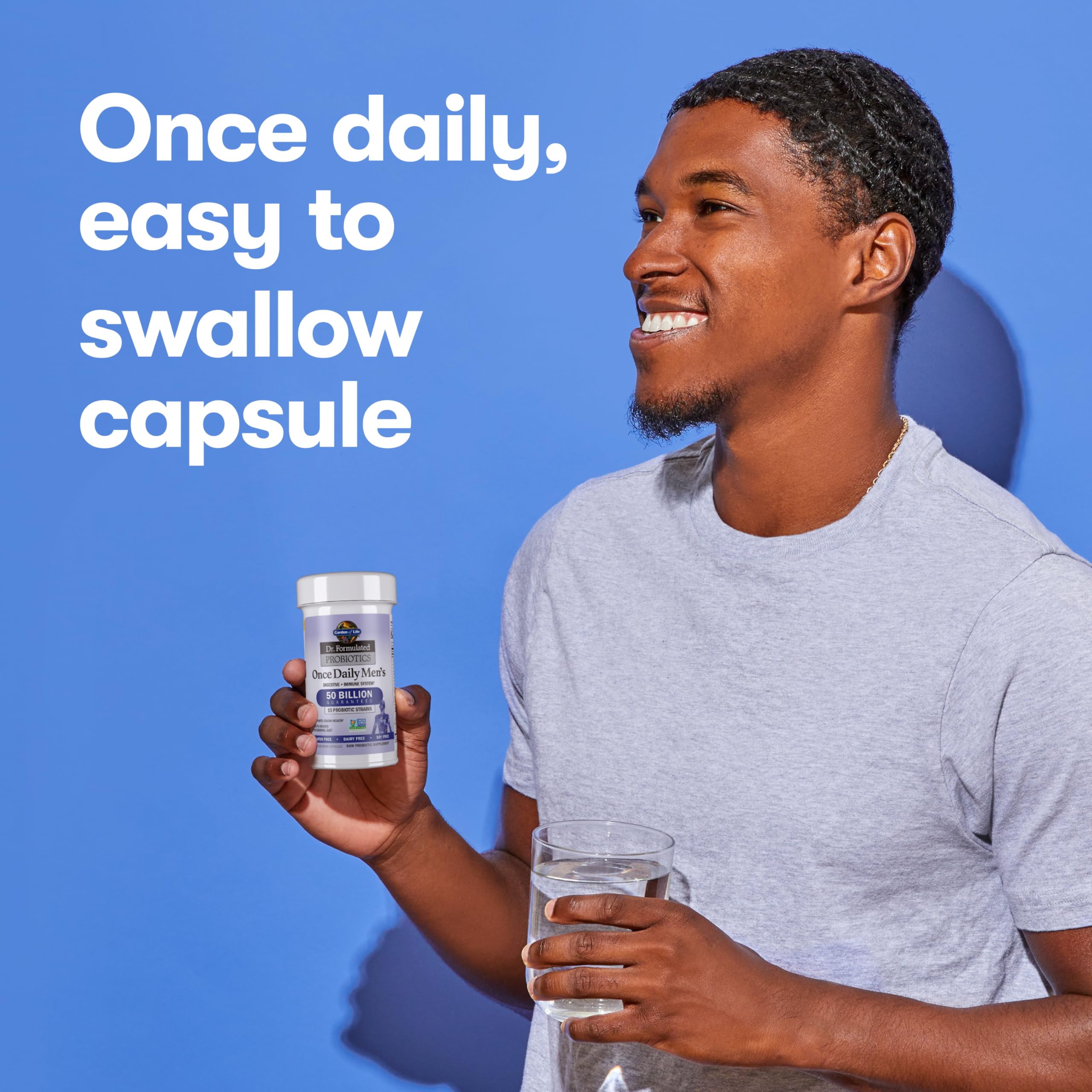 Garden of Life Probiotics for Men - 50B CFU, 15 Strains, 30 Capsules