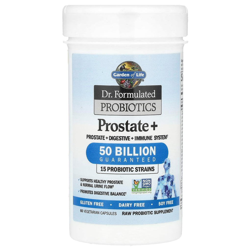 Garden of Life Prostate+ Probiotics – Prostate Health & Digestive Support | 60 Veg Capsules