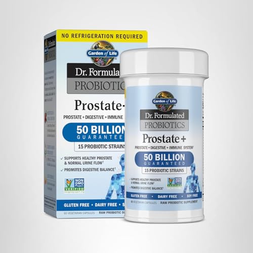 Garden of Life Prostate+ Probiotics – Prostate Health & Digestive Support | 60 Veg Capsules