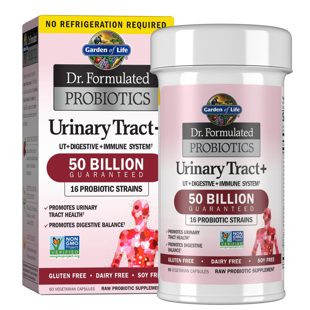 Garden of Life Urinary Tract+ Probiotics – 60 Veg Capsules, Shelf Stable