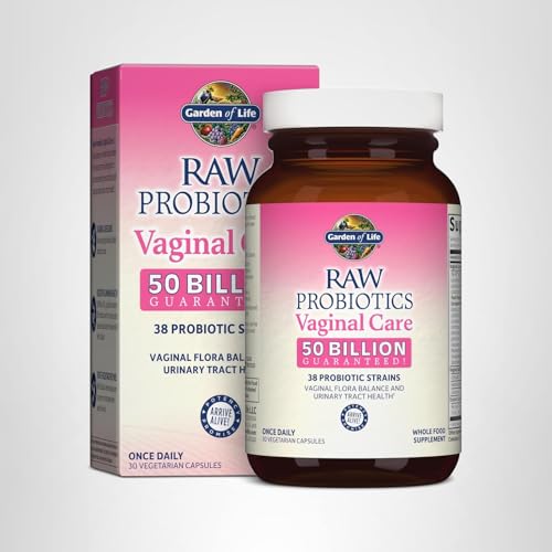 Garden of Life Raw Probiotics: Women's Vaginal Care with Acidophilus – Yeast Balance, Urinary Tract Health, Gluten Free, 30 Vegetarian Capsules