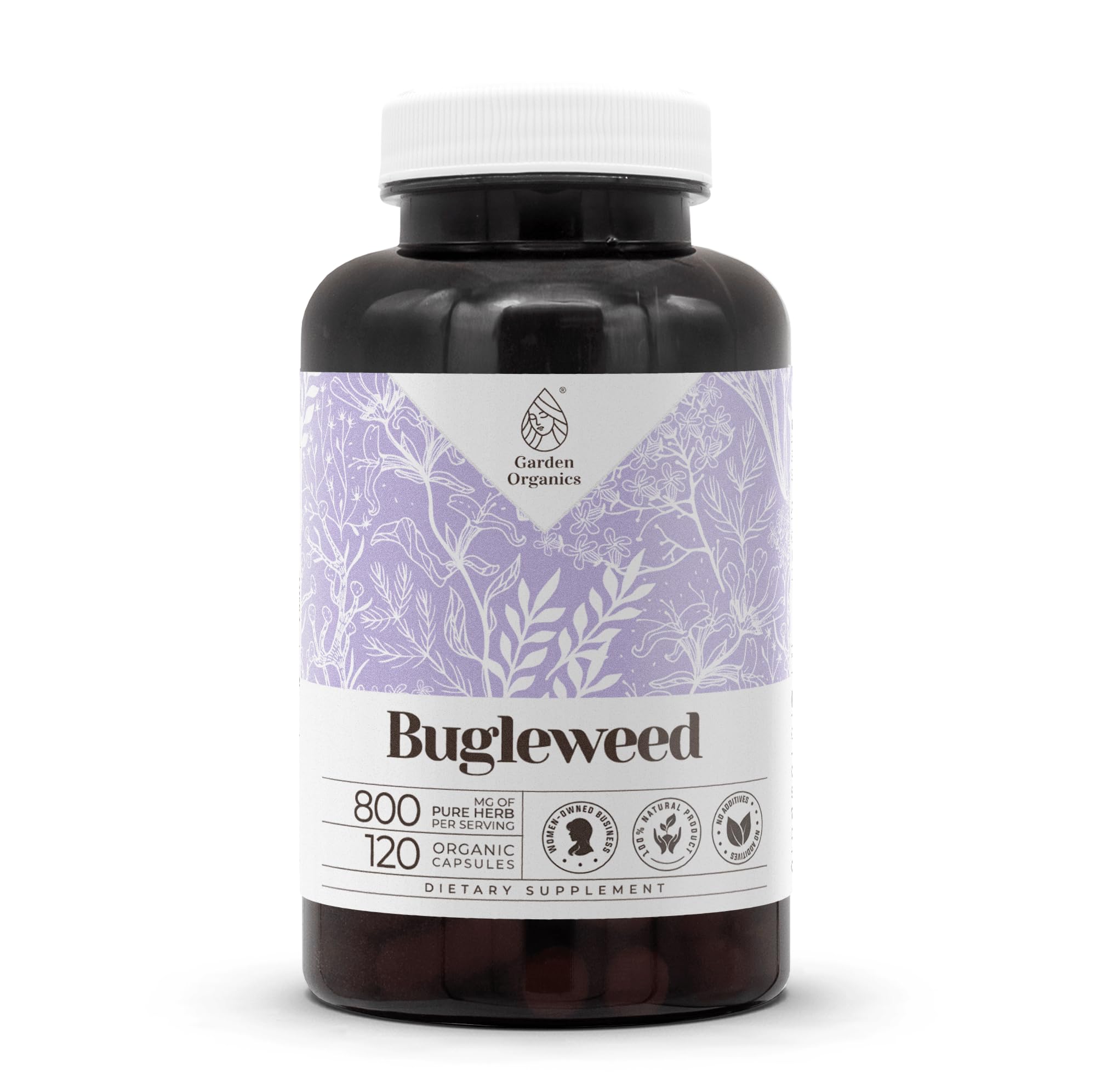Garden Organics Bugleweed 120 Capsules | High-Potency Vegan Herbal Dietary Supplement