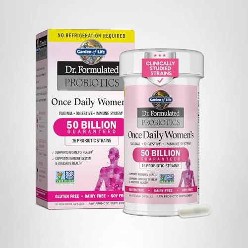 Garden of Life Once Daily Probiotics for Women – 50B CFU, 16 Strains, Dairy Free