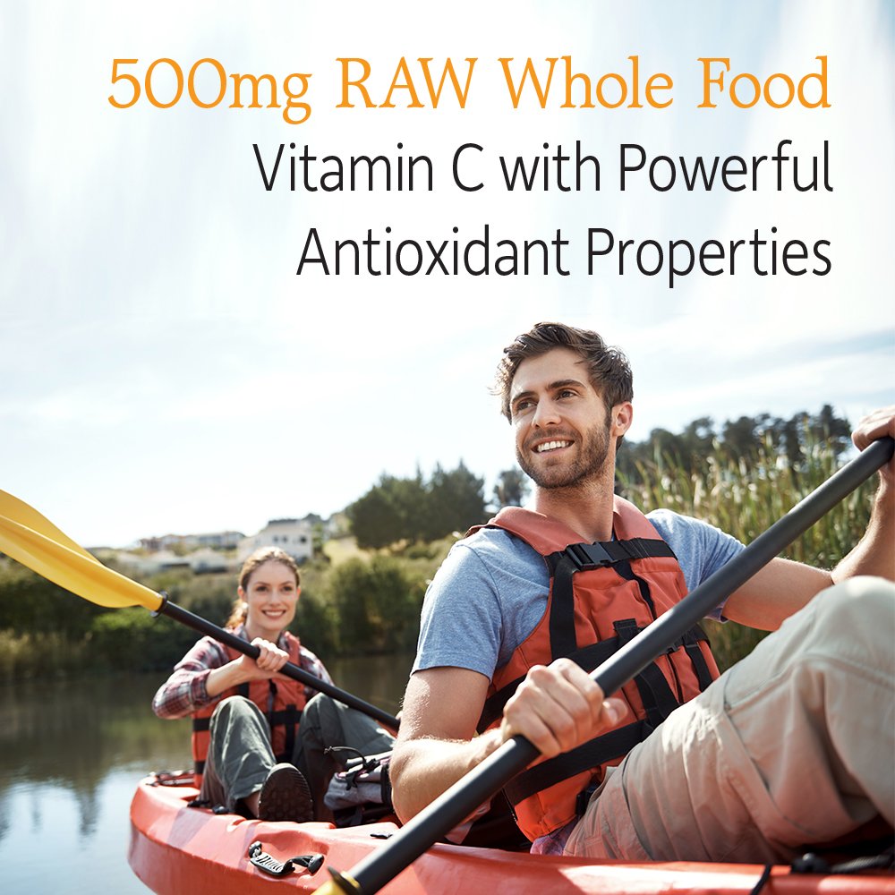 Garden of Life Vitamin Code Raw Vitamin C – 120 Caps, 500mg Whole Food Vitamin C with Probiotics | Vegan, Gluten Free