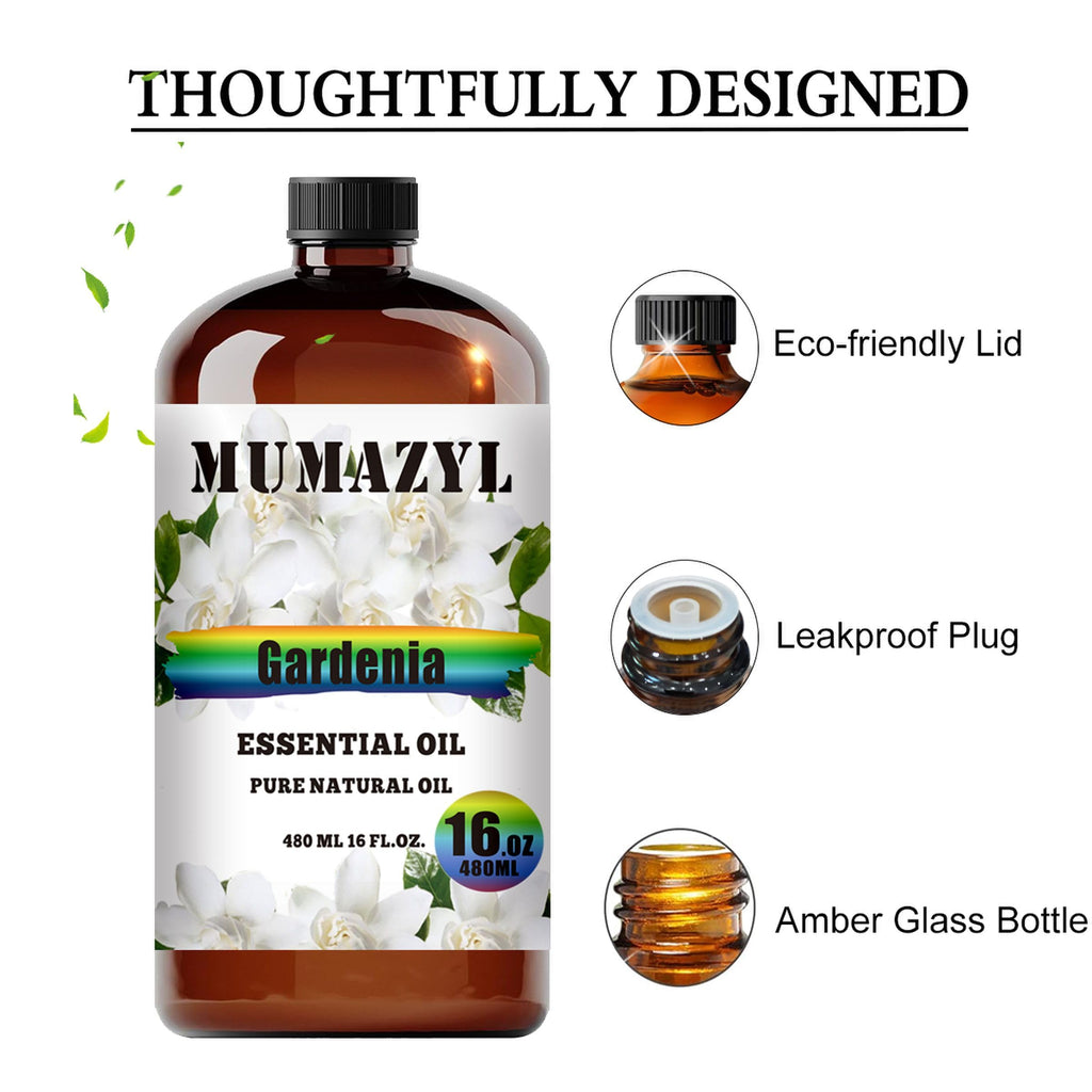 Gardenia Essential Oil - 16 Fl Oz (480 ml) for Diffuser, DIY Crafts | MUMAZYL