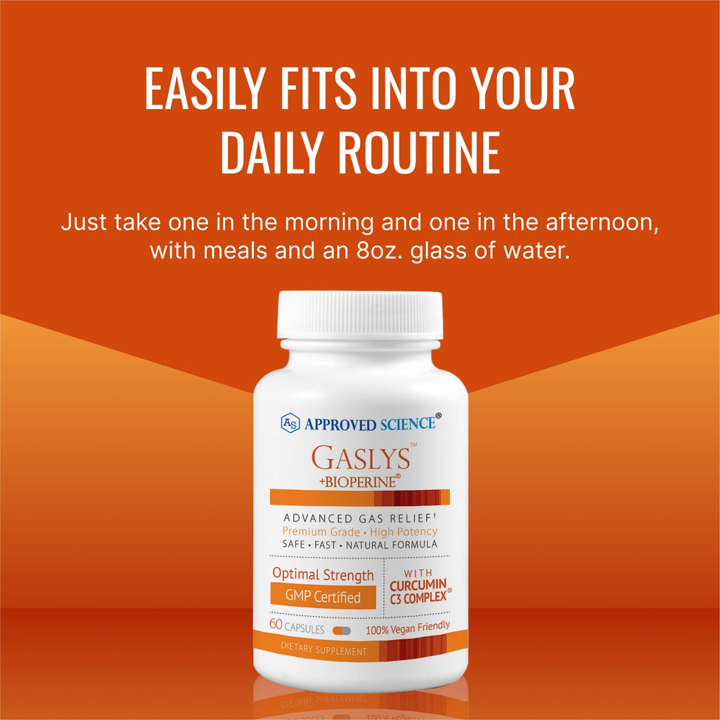 Gaslys by Approved Science: Soothe Digestive Tract with Artichoke, Ginger & Fennel - 60 Count