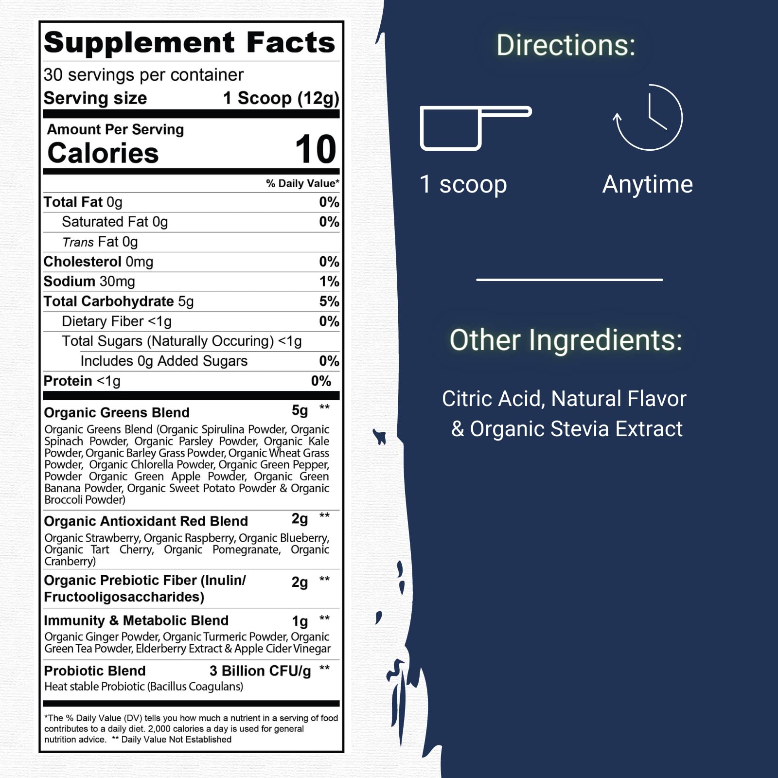 Gaspari Nutrition Greens & Reds Organic Superfood Powder – Immune Support, Probiotics & Fiber, Vegan & Non-GMO (30 Servings, Natural Fruity)
