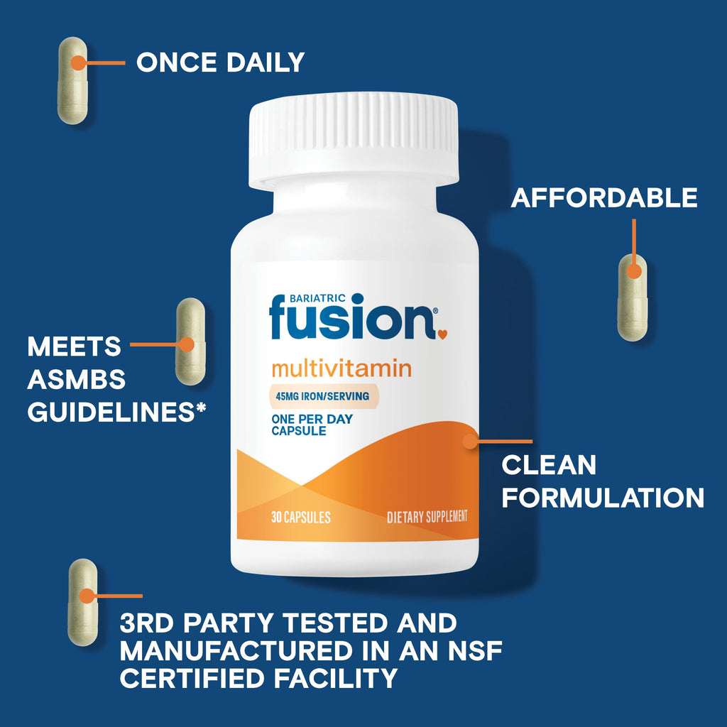 Bariatric Fusion One Per Day Multivitamin with Iron | Easy-to-Swallow Capsule