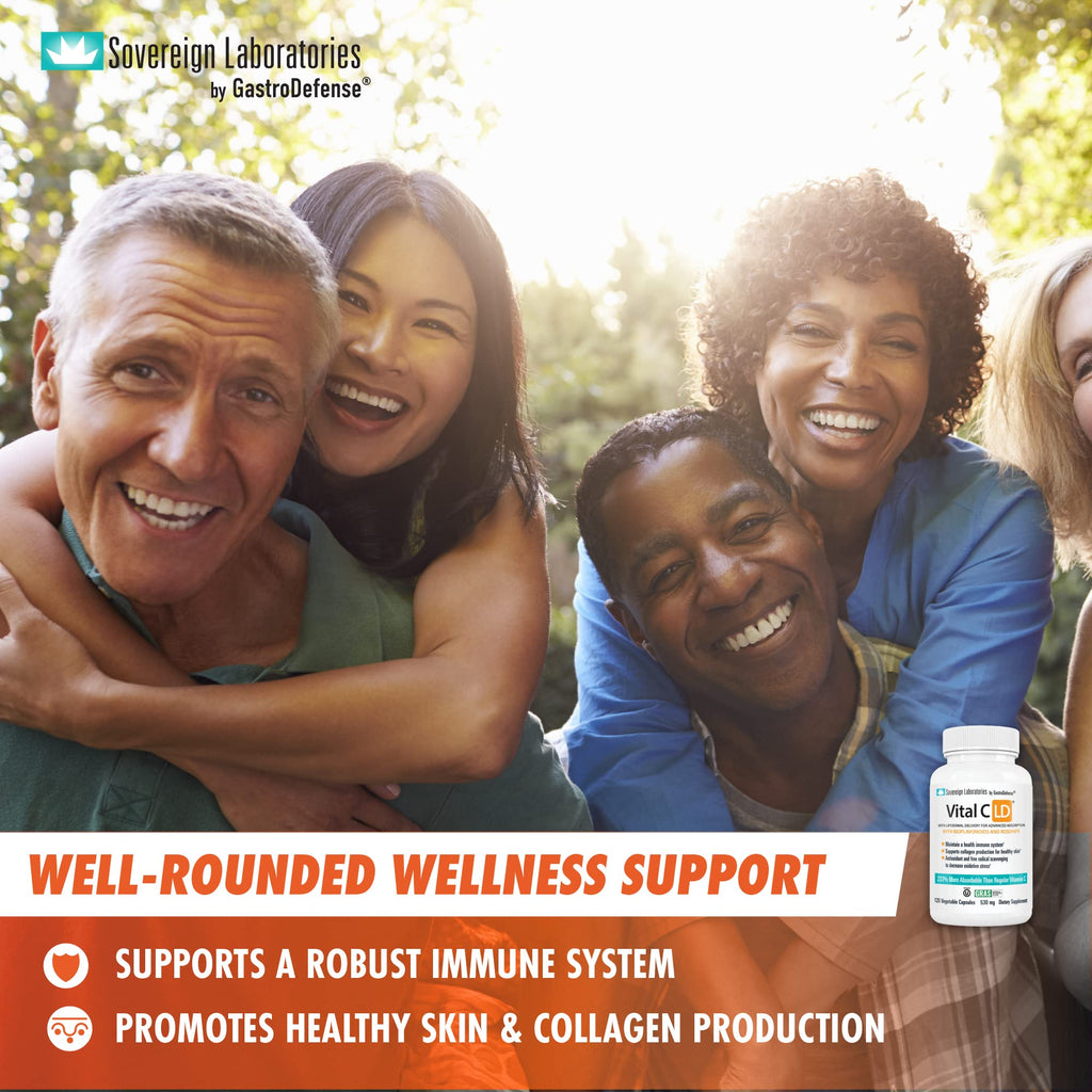 GastroDefense Vital C-LD: Enhanced Liposomal Vitamin C 530mg | 120 Capsules