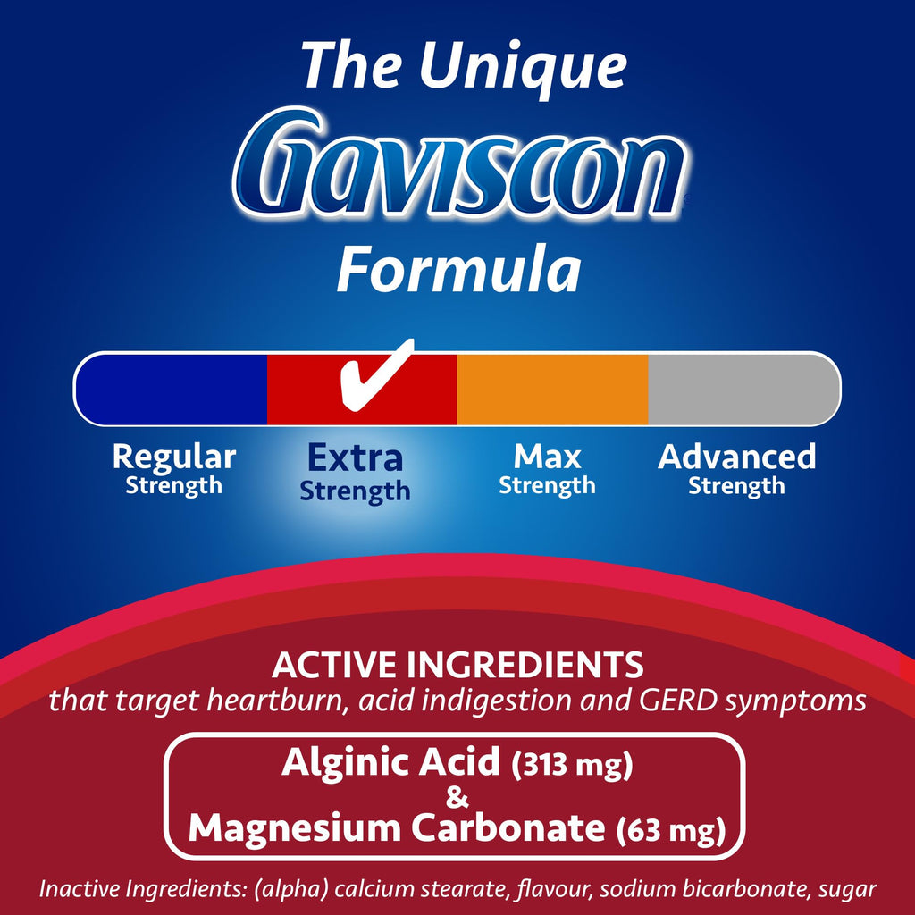 Gaviscon Extra Strength Peppermint Foamtabs – 60 Tablets