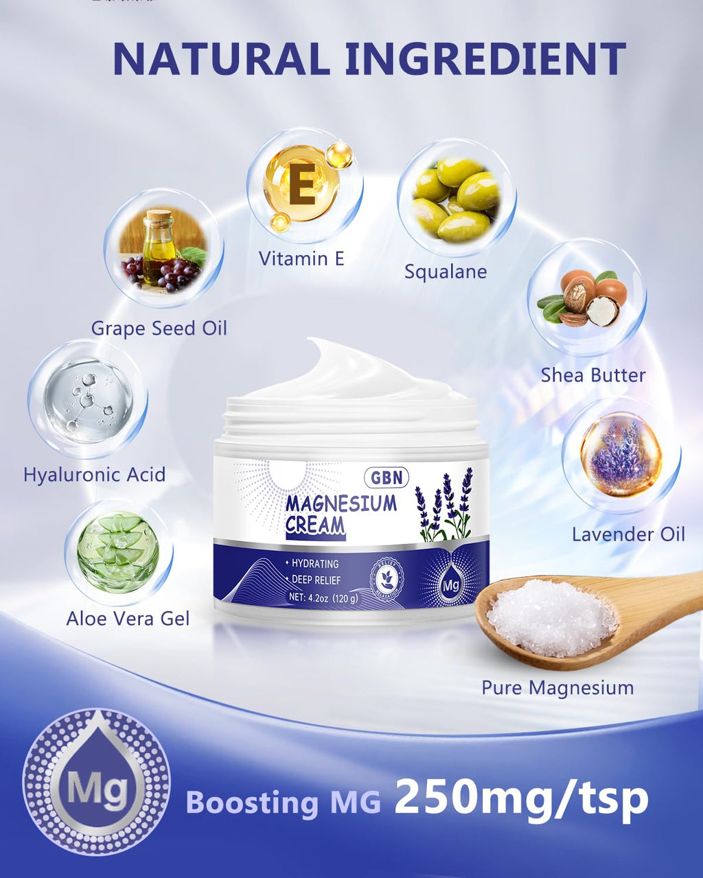 GBN Magnesium Cream – Hydrating Sleep Lotion with Lavender