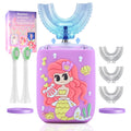 Geacker Kids Electric Toothbrush | U Shaped Sonic Auto Brush for Children 2-7 | Mermaid Design
