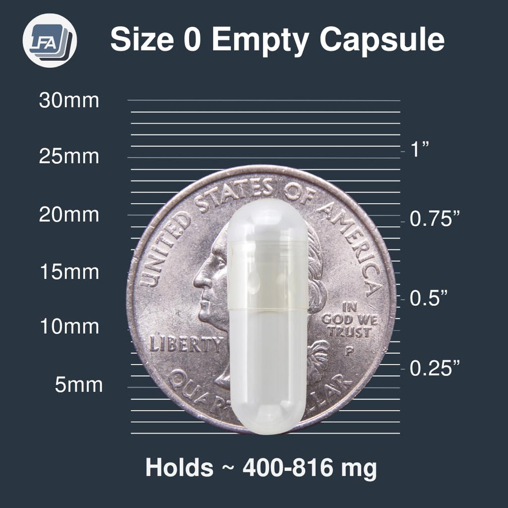 Empty Gelatin Capsules Size 0-120 | Halal Beef Gel Caps for DIY Filling Kit