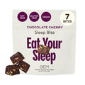 GEM Sleep Aid, Nighttime Bite, 7 Pack, Melatonin Free, L-Theanine, Magnesium, Valerian Root Extract | Vegan and Gluten Free | Earthy Chocolate Cherry, Trial Size