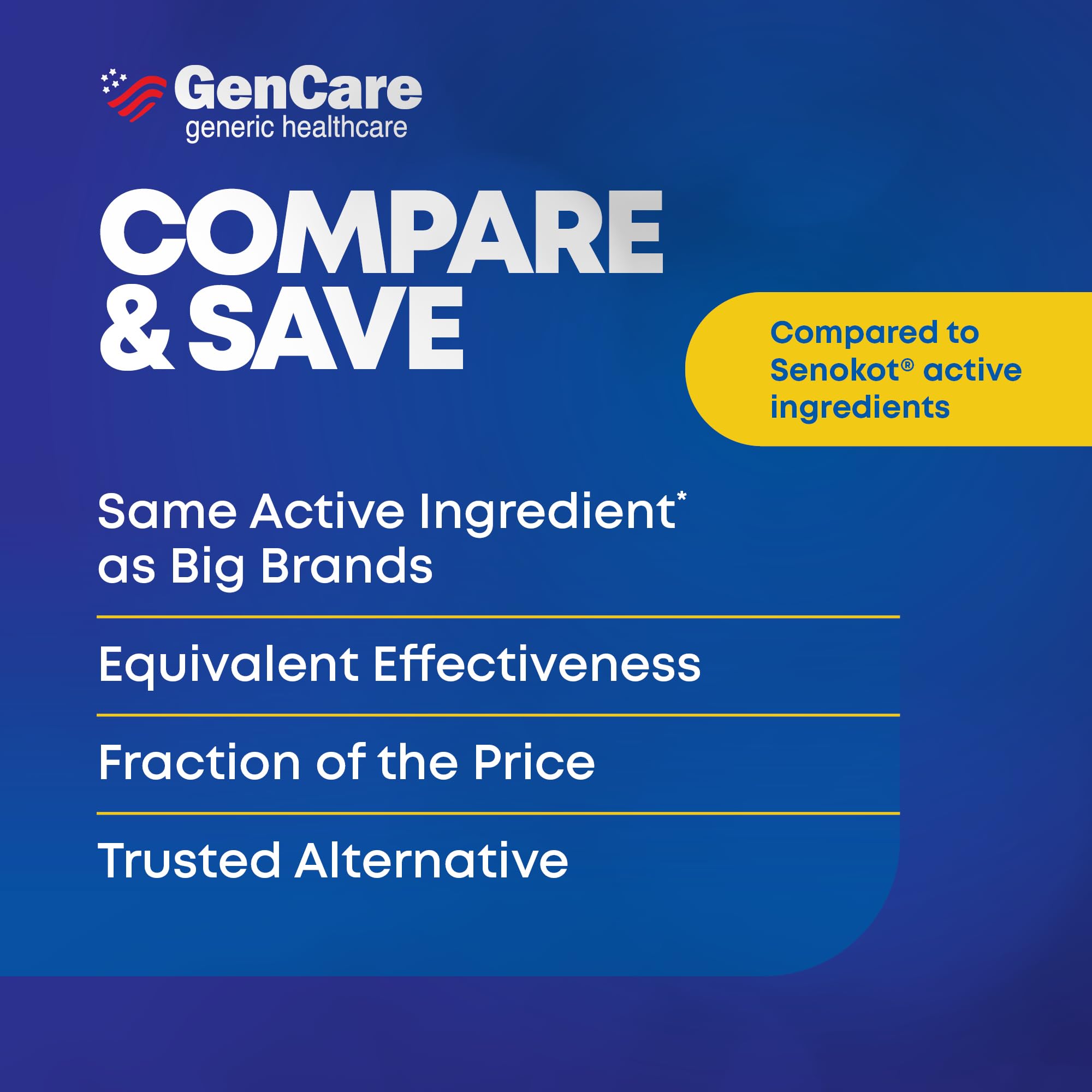 GenCare Senna Syrup Liquid Laxative - All Natural, Easy-to-Swallow 8 Oz