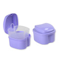 Genco Dental Denture Case with Strainer (Purple) - Denture Box