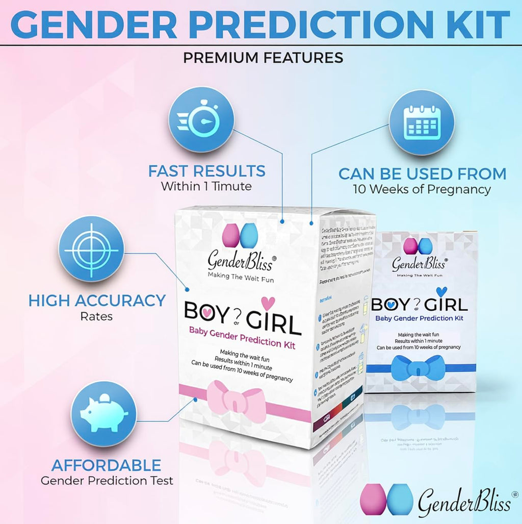 GenderBliss® Early Gender Prediction Test Kit - Home Gender Reveal at 10 Weeks