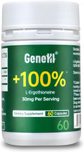 GENEIII L-Ergothioneine Supplement 30mg per Serving | 60 Servings | Lab Tested, USA Made